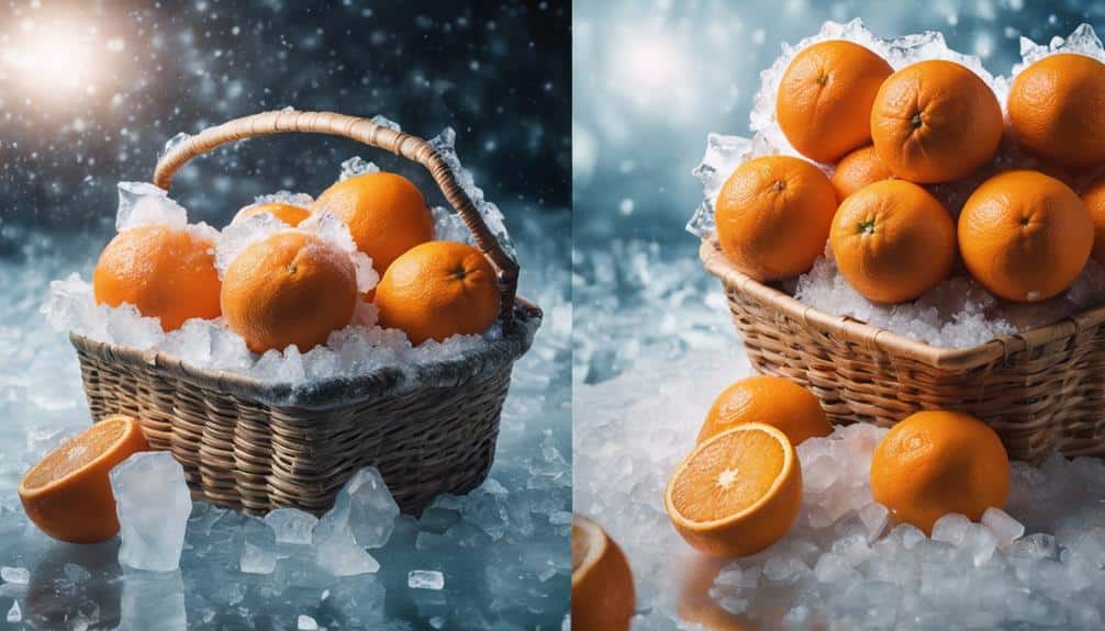 preserving oranges through freezing