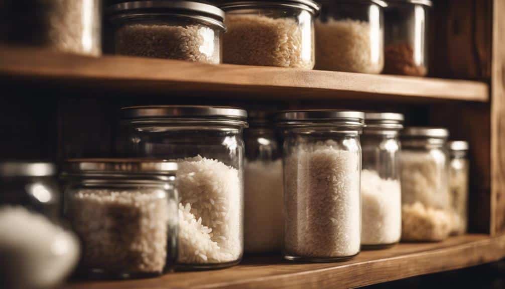 properly storing uncooked rice