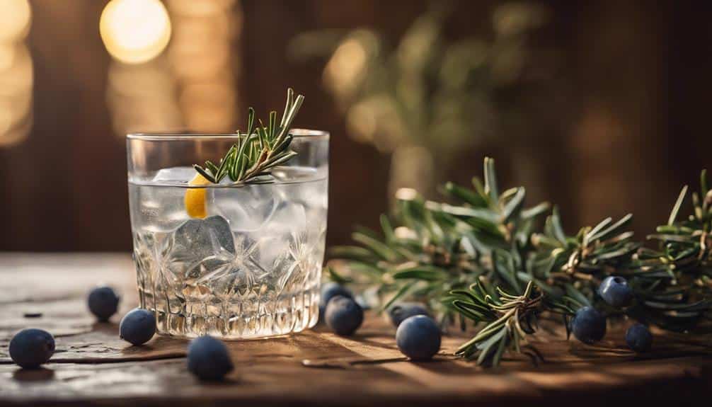 refreshing gin with herbs