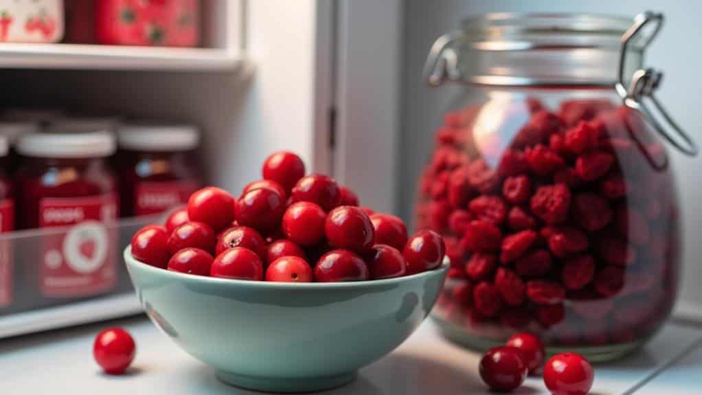 cranberries storage and shelf life