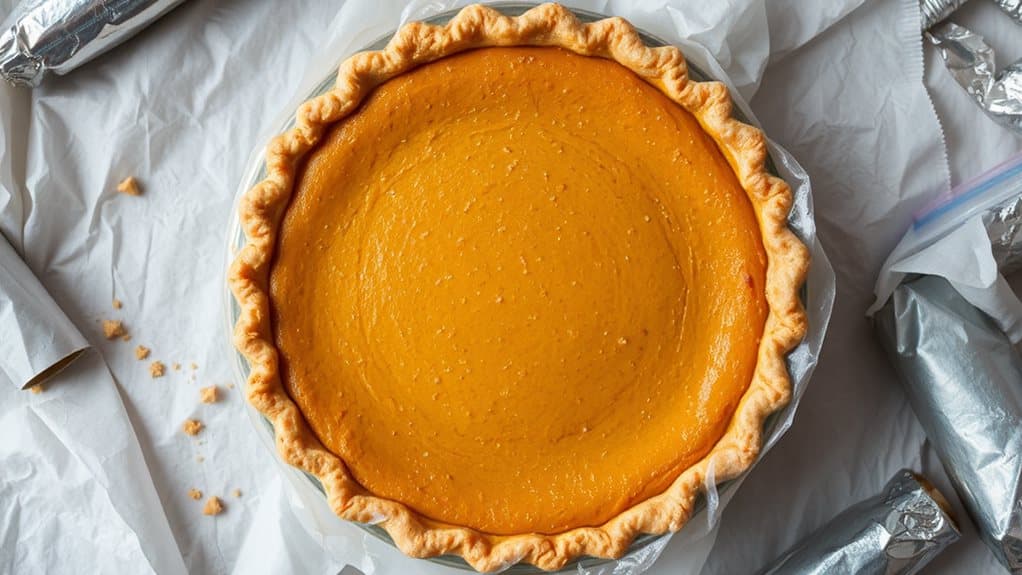 custard based pumpkin pie freezes well