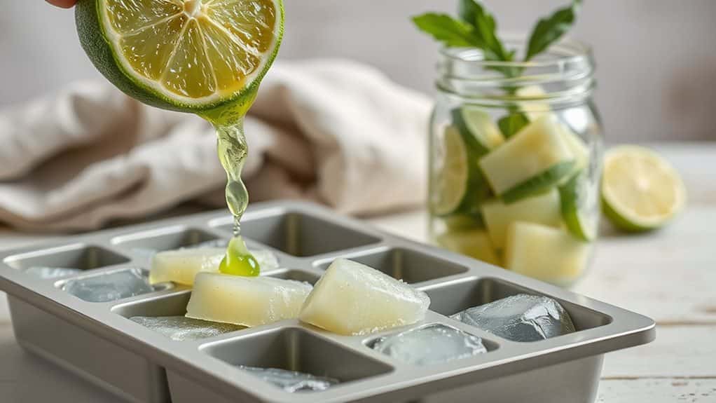 freeze lime juice portions