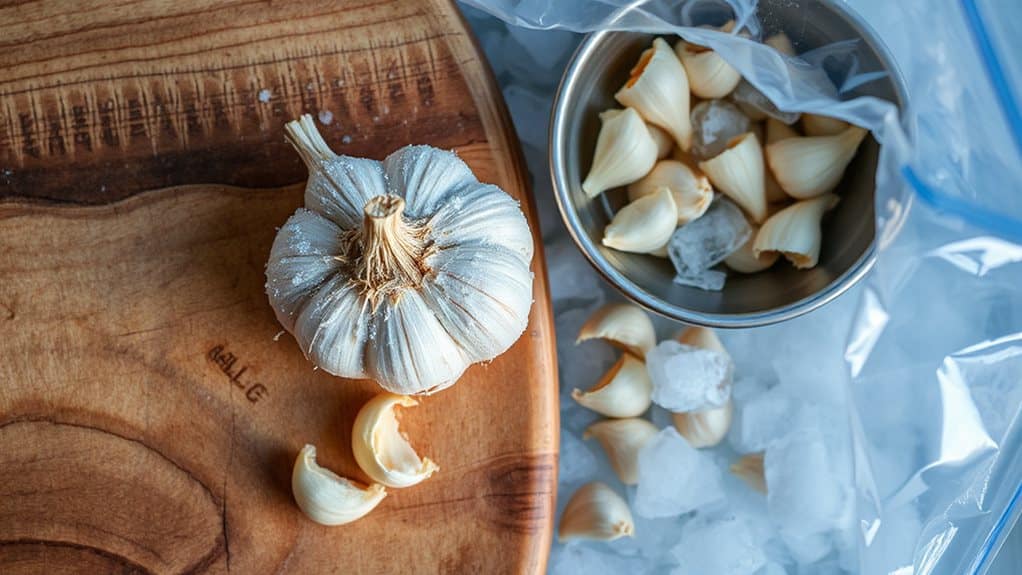 freeze whole bulbs or cloves