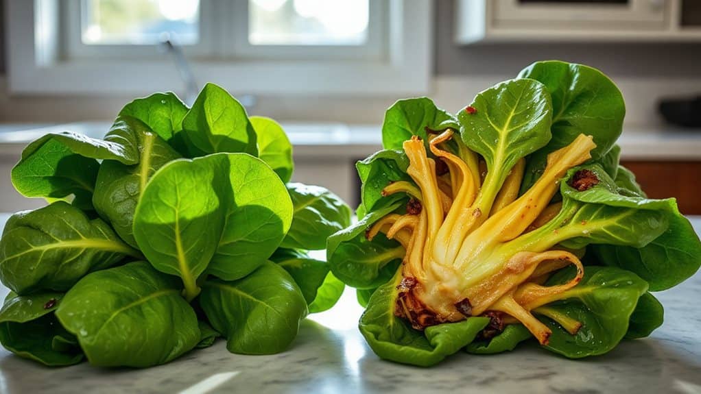 signs spinach has spoiled