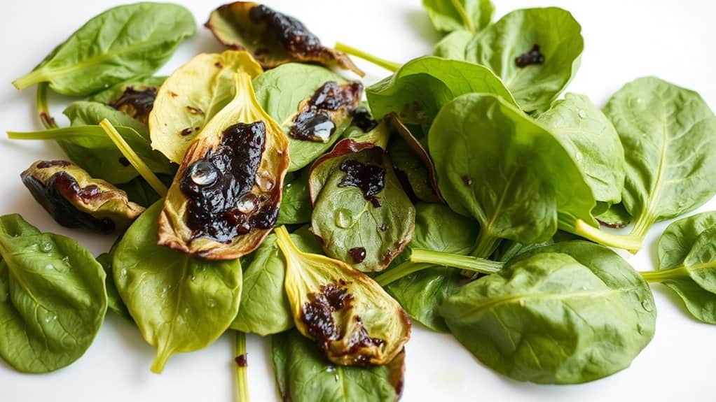 yellowing browning dark spots