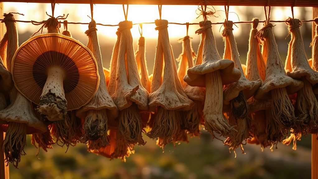 dry shiitake and porcini