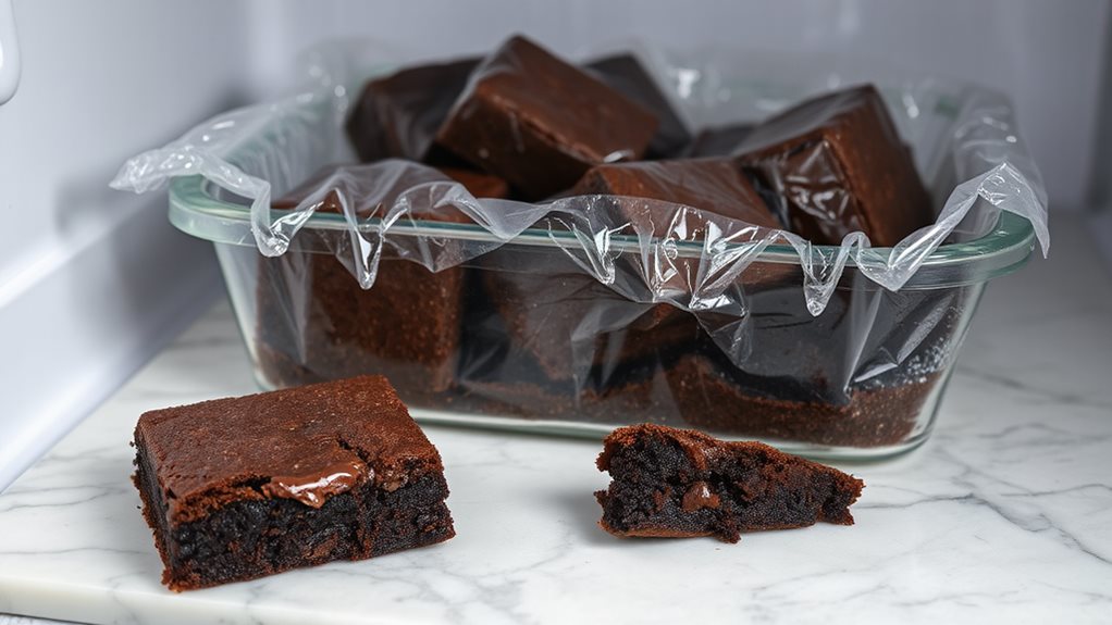 freezing preserves brownies freshness