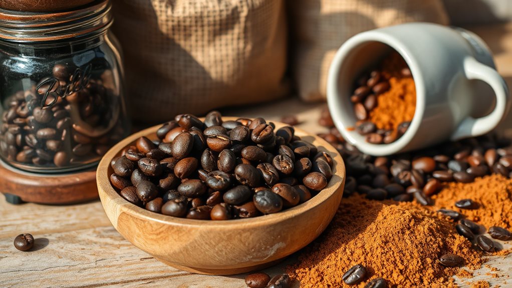 grind beans just before brewing