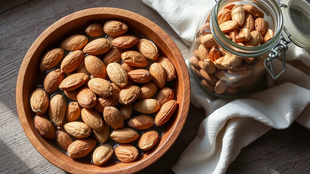 store soaked almonds refrigerated submerged