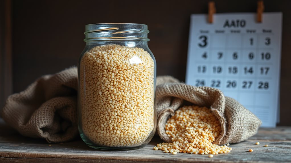 uncooked quinoa storage lifespan