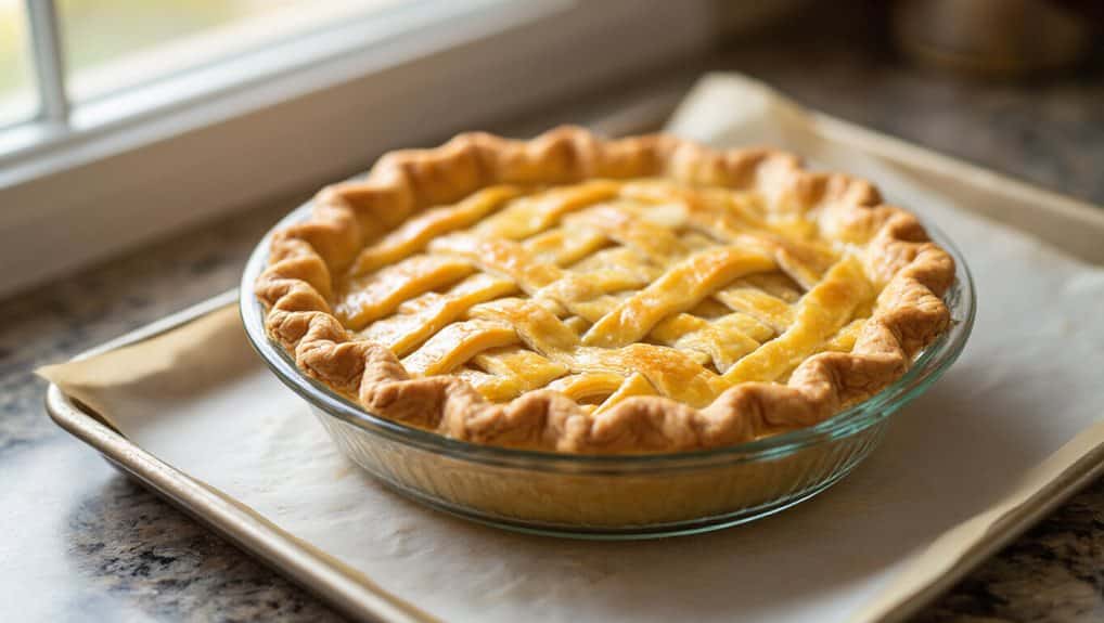 blind bake crust to lock shape