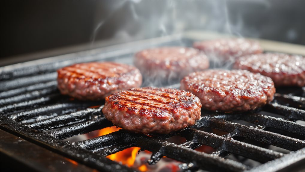 burger shrinking due to protein denaturation and moisture loss