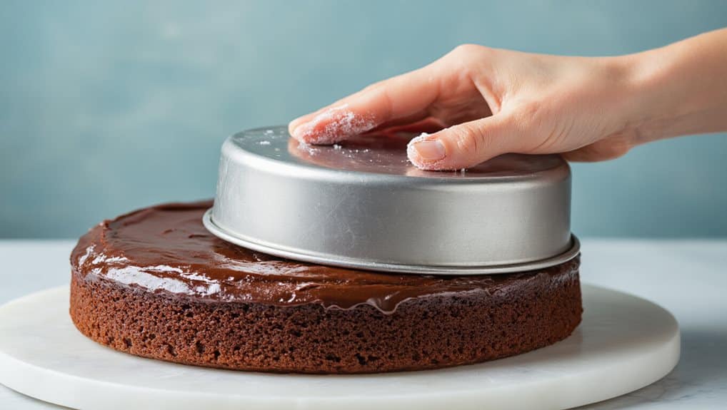 chill cake for clean slices