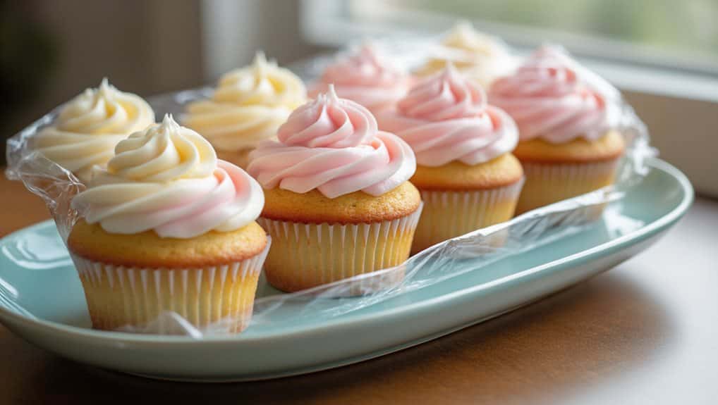 chill wrap refrigerate frosted cupcakes