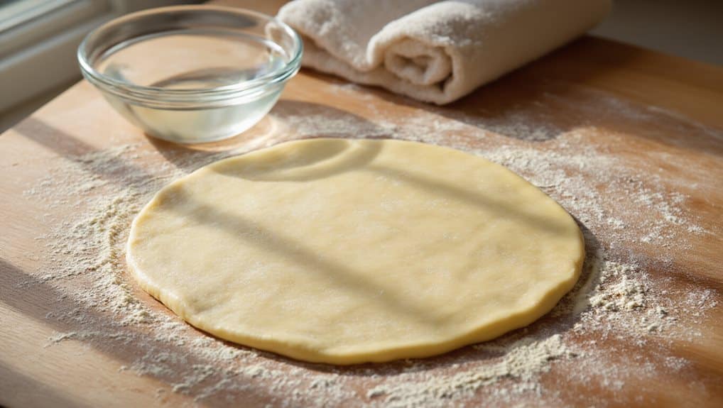 chilled dough prevents crust shrinkage