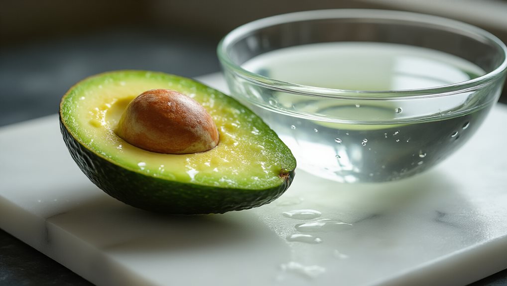 cold water soak preserves avocado green