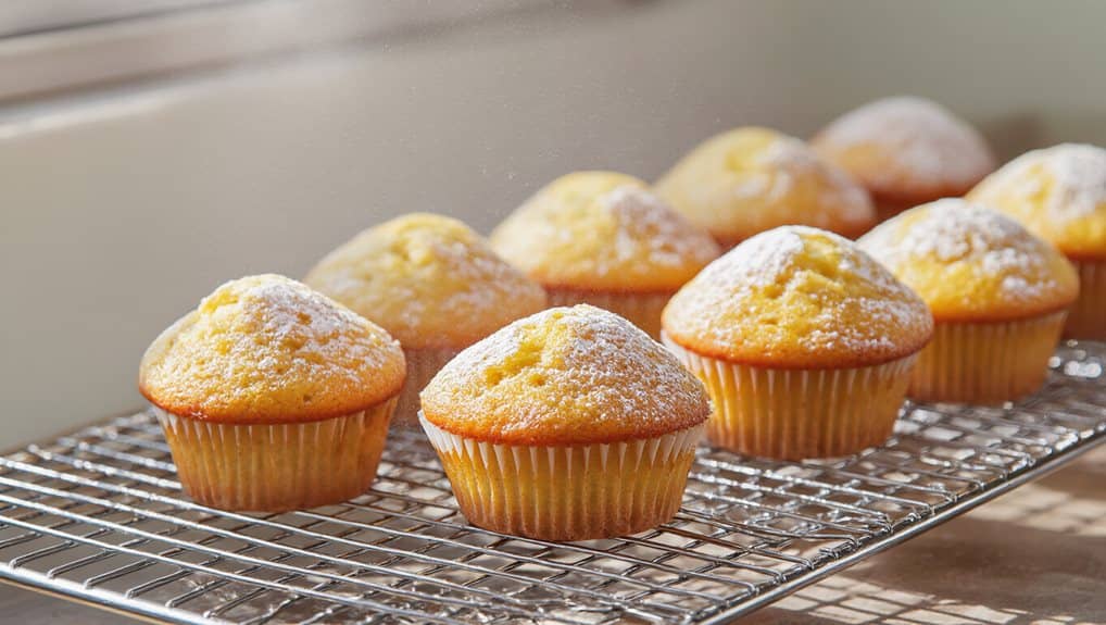 cool cupcakes on rack briefly then rest