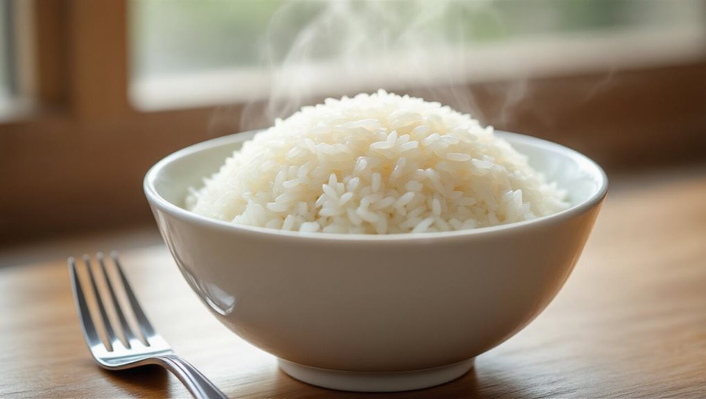 fluff rice with fork gently