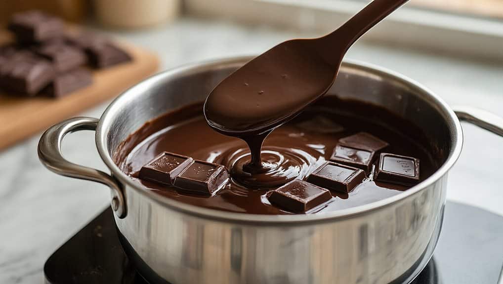 four word phrase compare melting methods temper chocolate