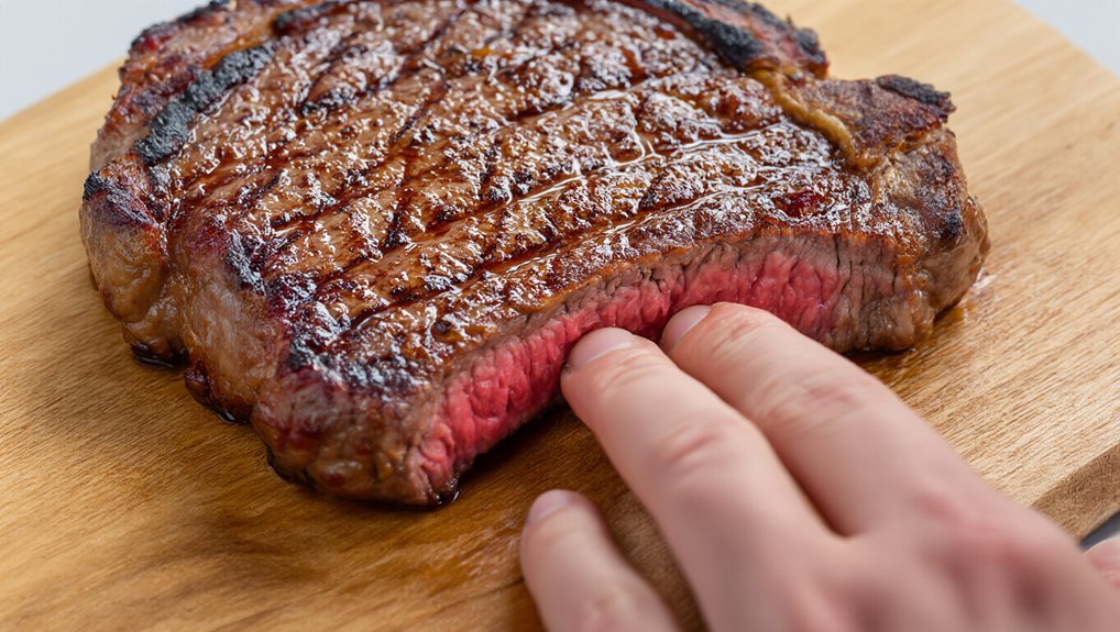 hand test baseline for raw meat firmness