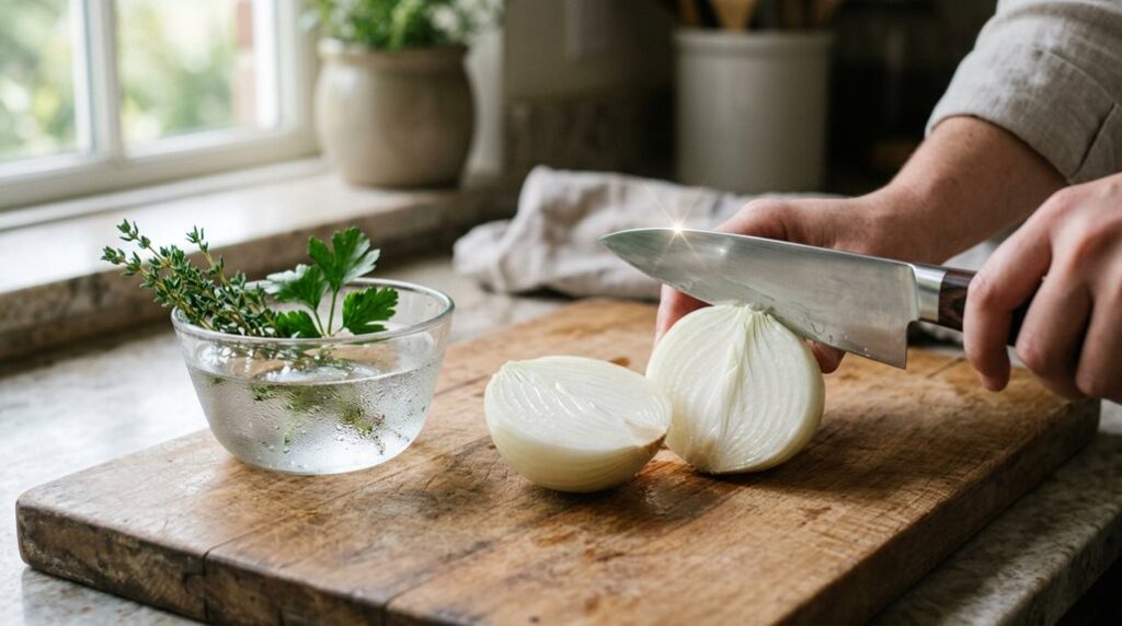 how to cut onions tears free