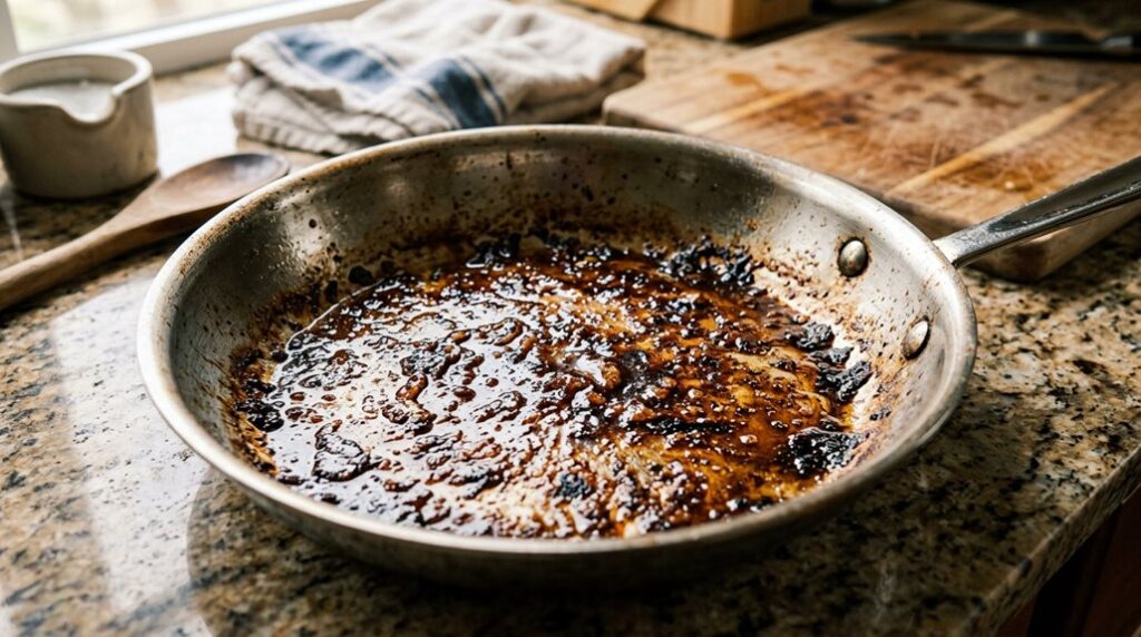 how to remove burnt sugar