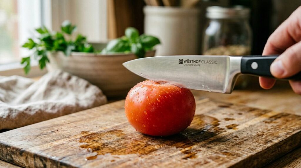 how to slice tomatoes gently