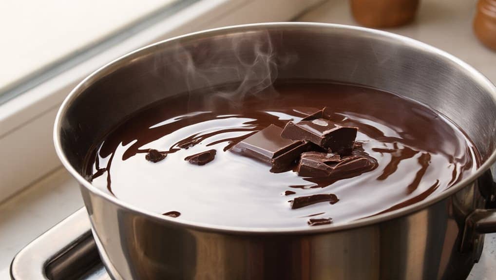 low heat chocolate water bath