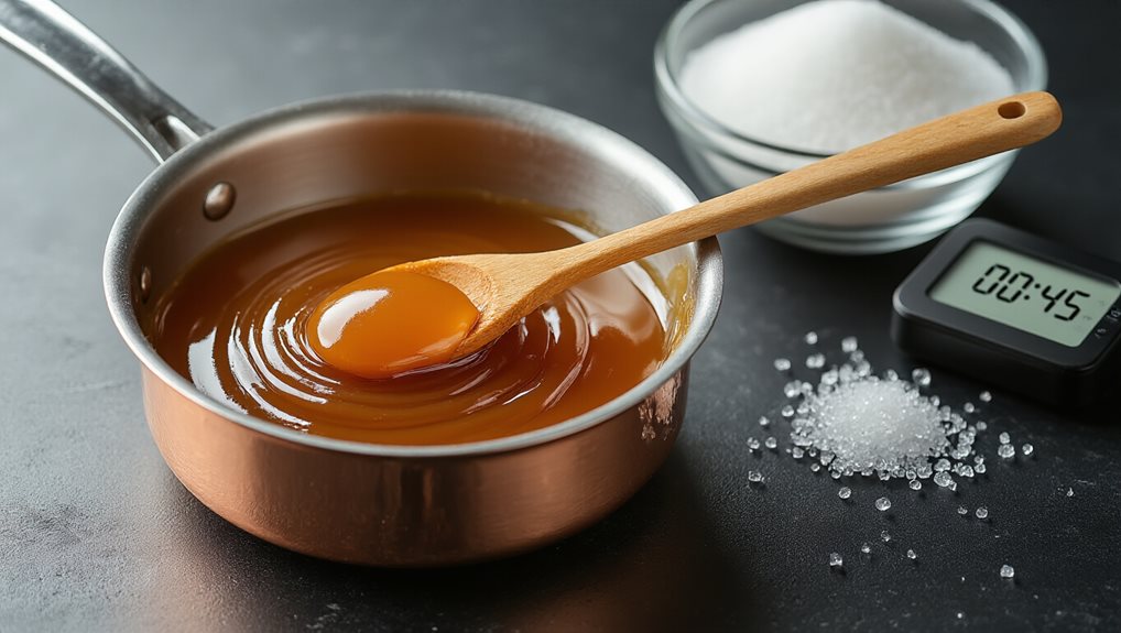 low heat gentle swirl dissolves