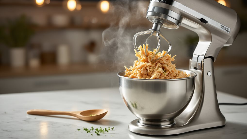 mixer shredded chicken low speed shredding