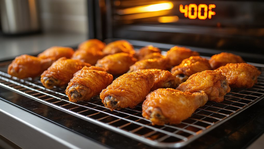 oven rack reheats chicken crisply