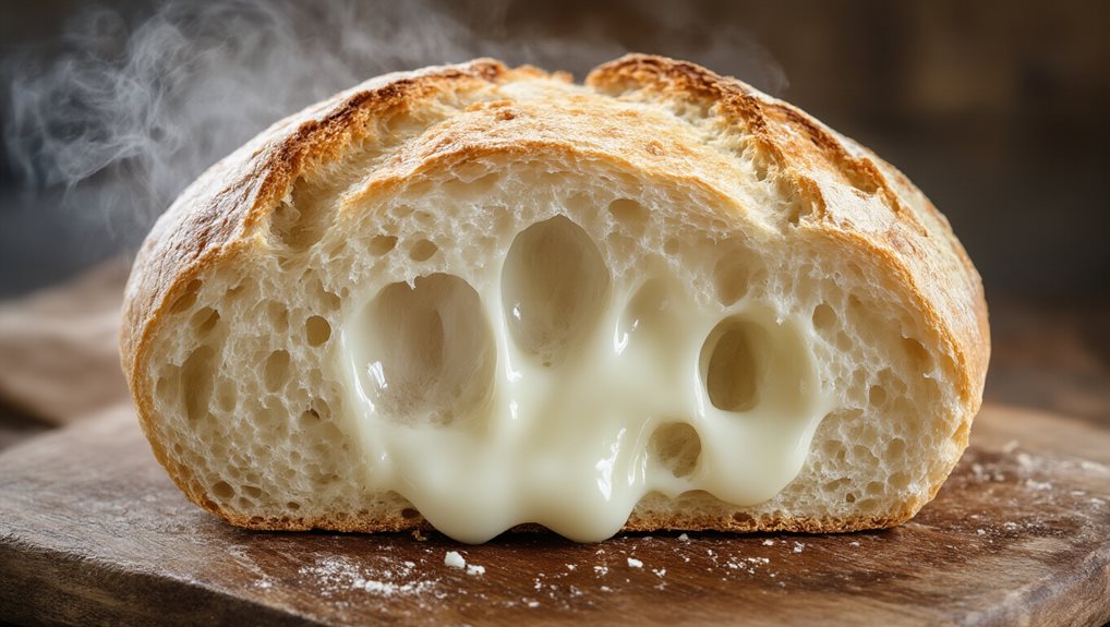 over hydration collapses bread loaf