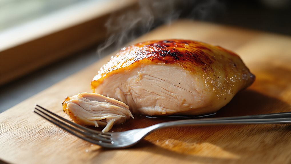 poach boneless breasts shred after resting