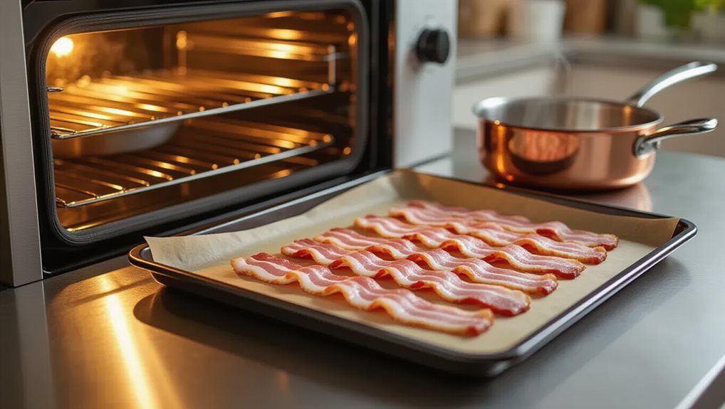 preheat oven line pan bake