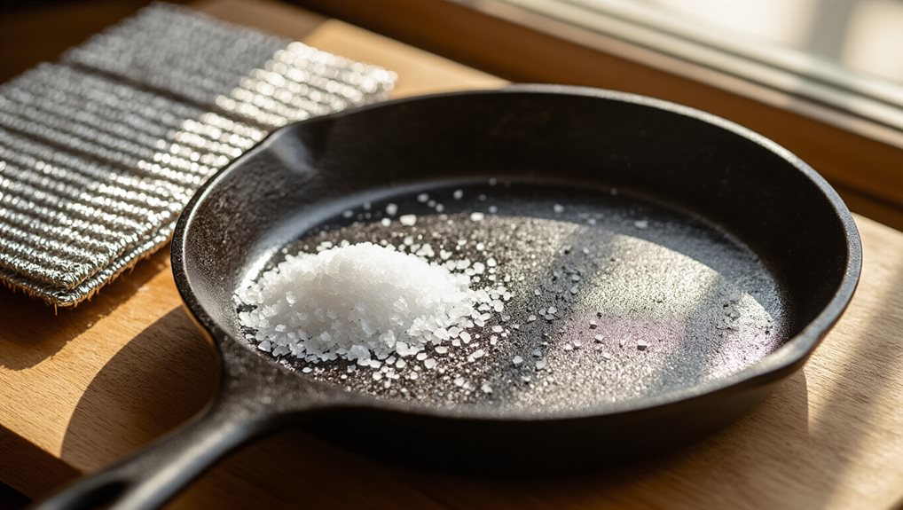 salt or steel pan residue caution