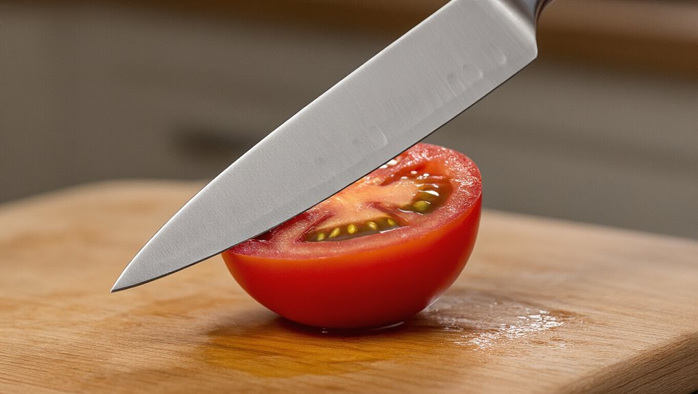 serrated or sharp knife slicing