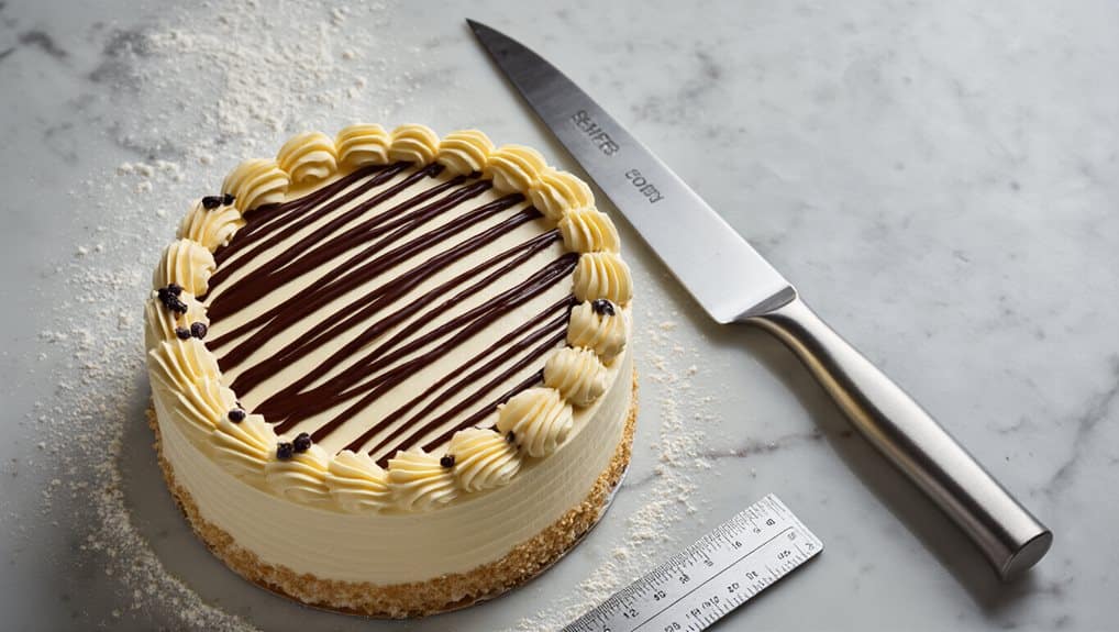 sideways slicing preserves frosting integrity