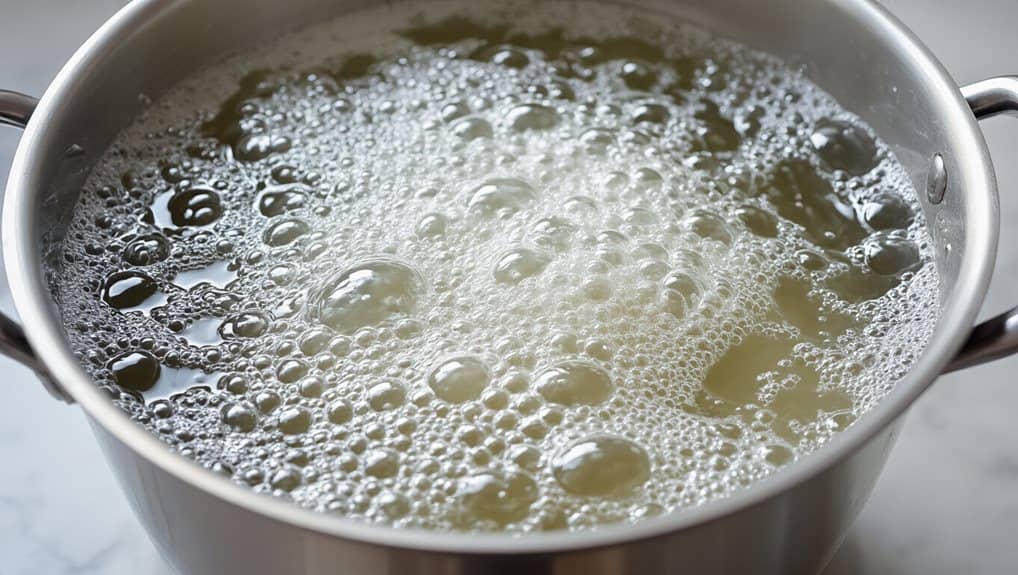 starch creates persistent foaming bubbles