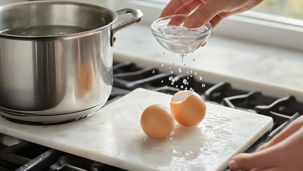 start eggs in boiling water quickly