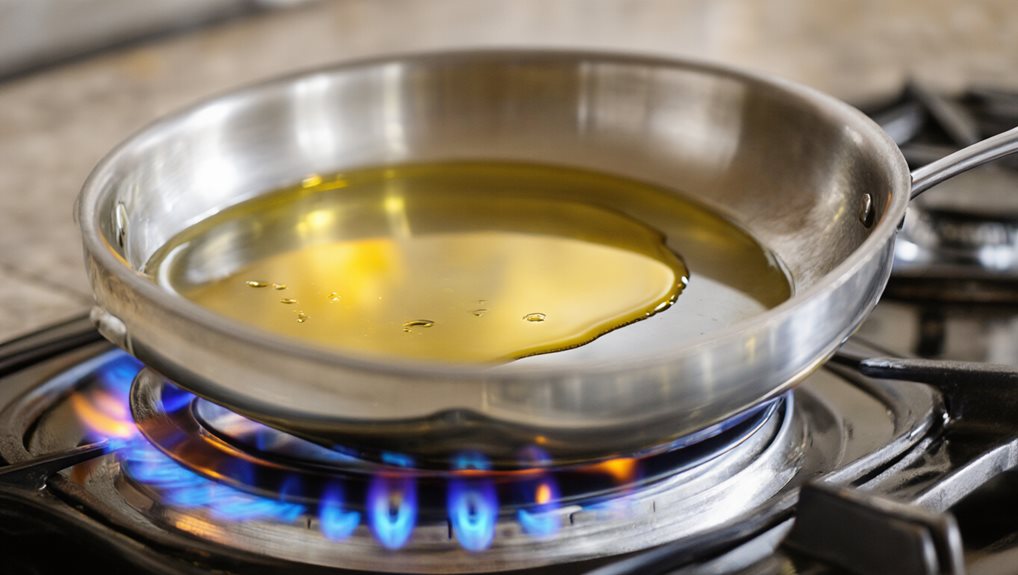 steady flame centered pan