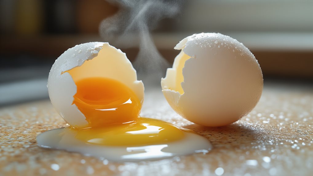 sudden shock cracks boiled eggs