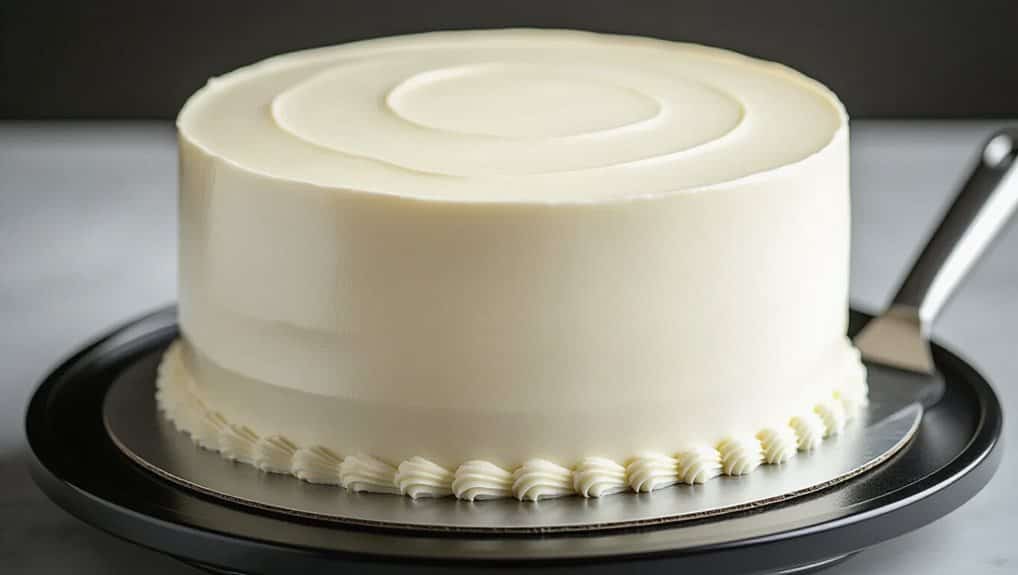turntable helps level cake evenly