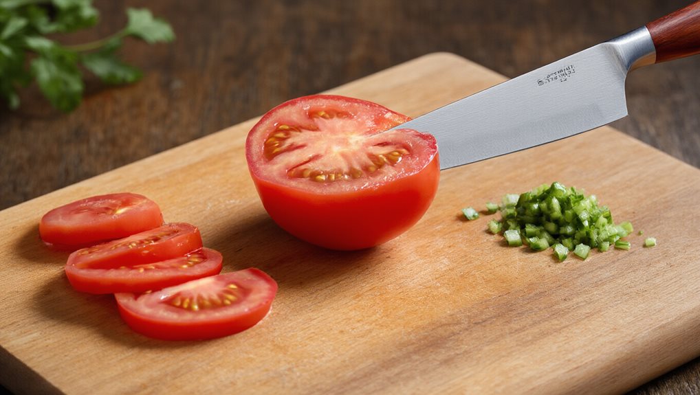 uniform tomato wedges strips mince