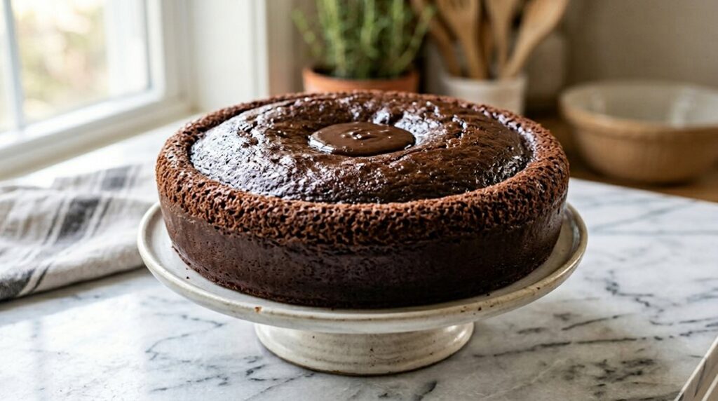 why does cake sink in middle