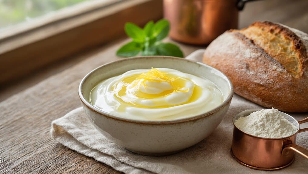 yogurt boosts batter structure and tang