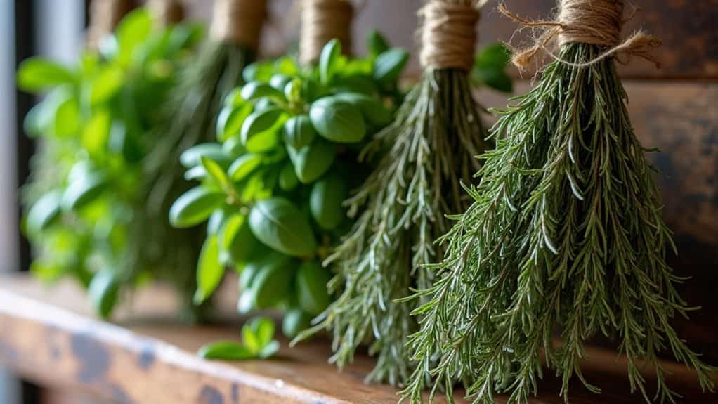 crispy brittle aromatic herbs