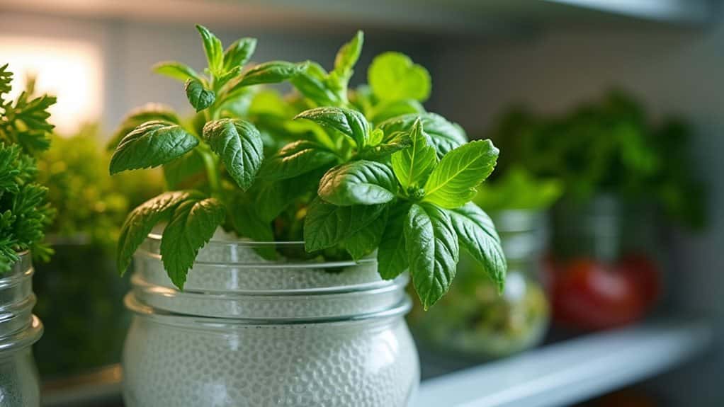 wrap herbs in damp paper