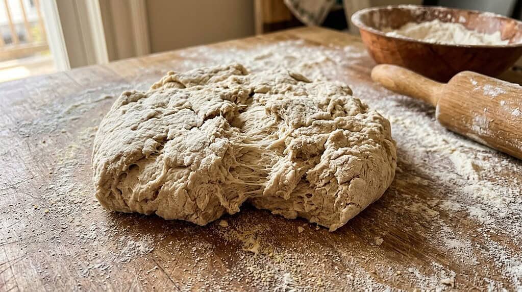 overworked pizza dough