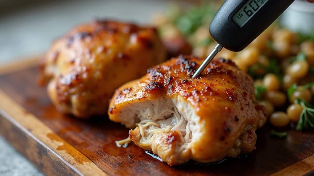 use thermometer rest chicken