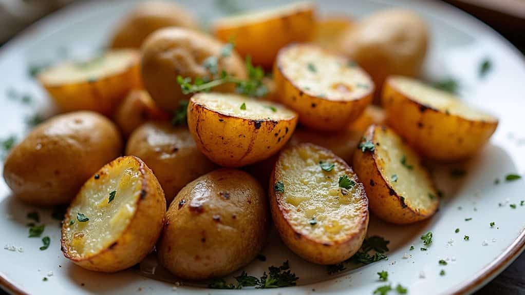 crispy fluffy roasted potatoes
